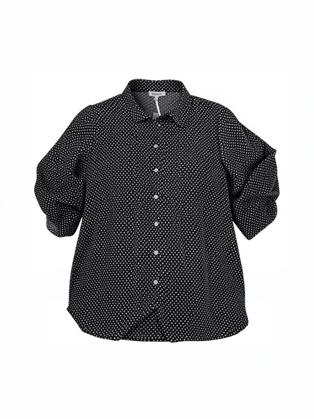 Rose & Olive Black and White Polka Dot Button-Down Shirt
